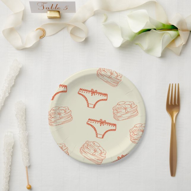 panties and pancakes  paper plate (Wedding)