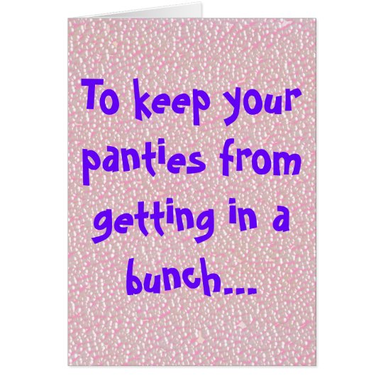 Panties In A Bunch Zazzle.co.uk