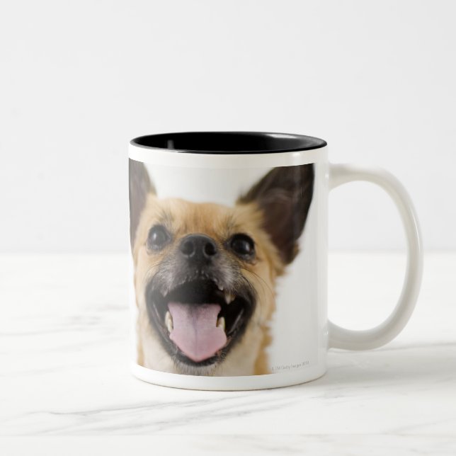Panting dog Two-Tone coffee mug (Right)