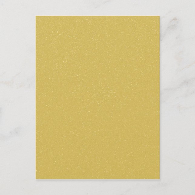 PANTONE Custard YELLOW with fine faux Glitter Postcard (Front)
