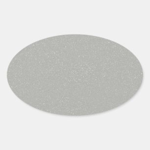 PANTONE Glacier Grey with faux fine Glitter Oval Sticker