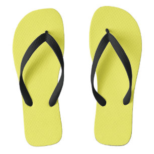 Pantone neon Fluorescent yellow lemon bright colou Flip Flops
