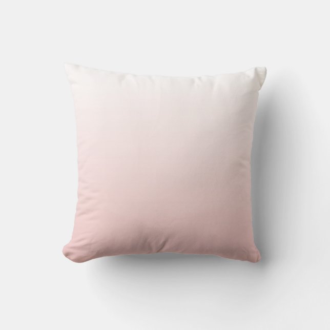 Pantone Rose Quartz Gradient Throw Pillow (Front)