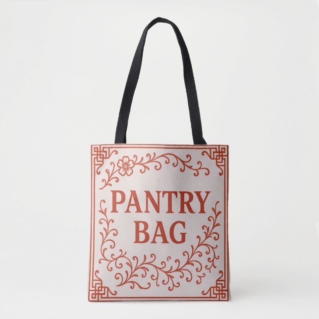 "PANTRY BAG" - CHINOISERIE TOTE  BAG (Front)