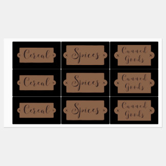 Pantry labels
