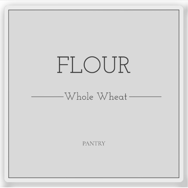 Pantry labels  (Front)