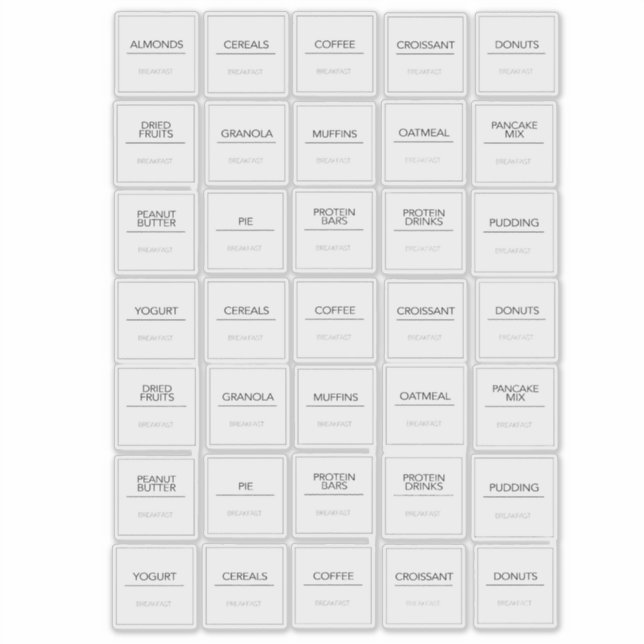 Pantry Labels Stickers (Front)