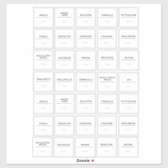 Pantry Labels Stickers  (Sheet)