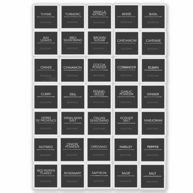 Pantry Labels Stickers (Front)