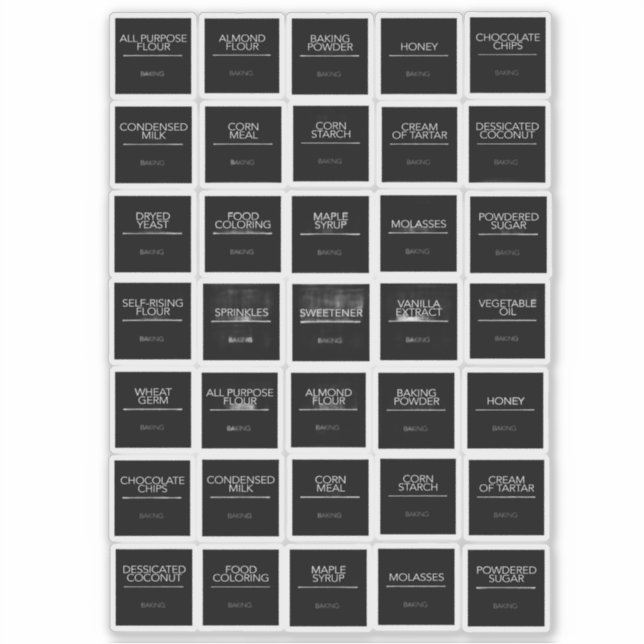 Pantry Labels Stickers (Front)