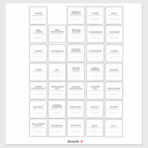 Pantry Labels Stickers 