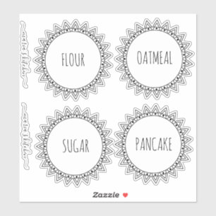 Pantry Organisation Clean Border Heart Sticker