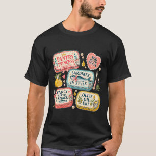 Pantry Princess Cute Sardine Can Coastal Tee