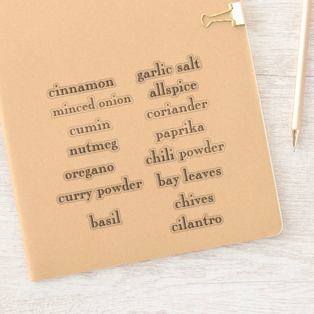 Pantry Spices Set (Notebook)
