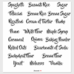 Pantry Storage Canister Labels