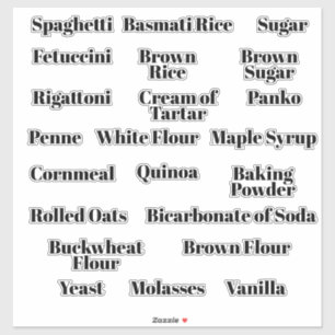 Pantry Storage Canister Labels