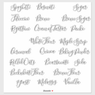 Pantry Storage Canister Labels