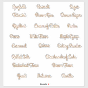 Pantry Storage Canister Labels