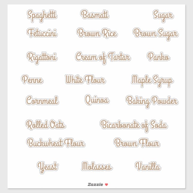 Pantry Storage Canister Labels (Sheet)