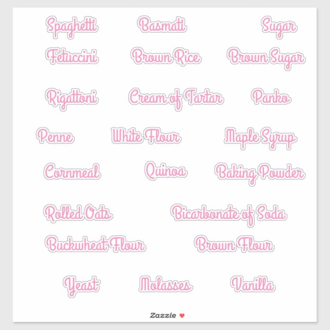 Pantry Storage Canister Labels (Sheet)