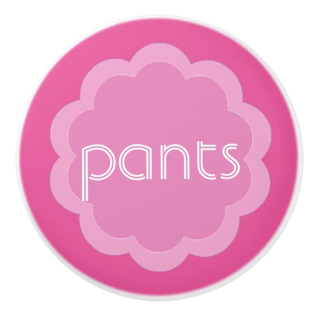 Pants Clothes organisation pink flower knob (Front)