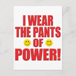 Pants Power Life Postcard
