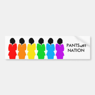 Pantsuit Nation Rainbow Women Bumper Sticker