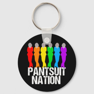 Pantsuit Nation Rainbow Women Key Ring