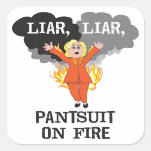 Pantsuit on Fire Square Sticker