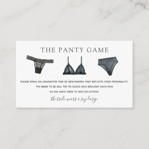 Panty Game Insert Card