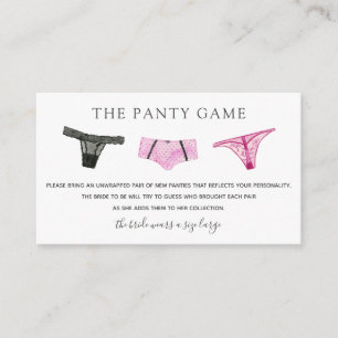 Panty Game Insert Card