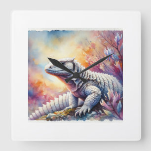 Pantydraco in Watercolor 160724AREF255 - Watercolo Square Wall Clock