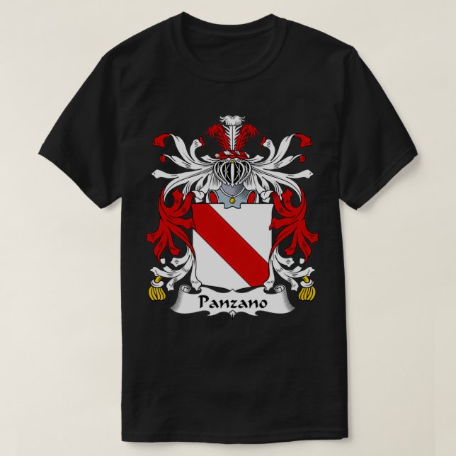 Panzano Coat of Arms Family Crest  T-Shirt (Design Front)