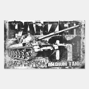 Panzer 61 Rectangle Stickers