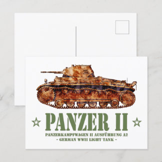 Panzer II A2 World War Two German Light Tank WWII Postcard