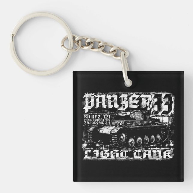 Panzer II Square (double-sided) Keychain (Front)