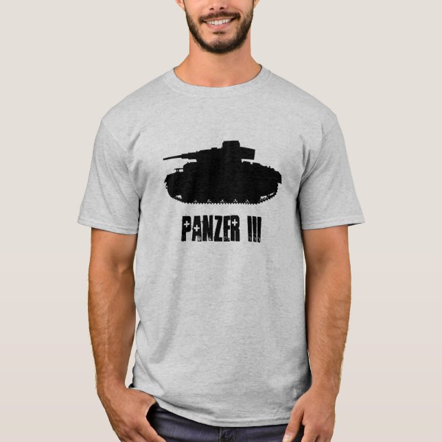 Panzer III Tank Profile, T-shirt tee (Front)