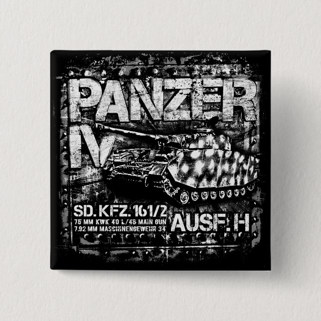 Panzer IV 15 Cm Square Badge (Front)