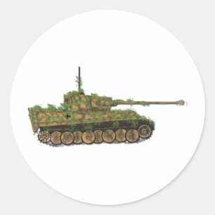 Panzer VI Tiger89 Classic Round Sticker