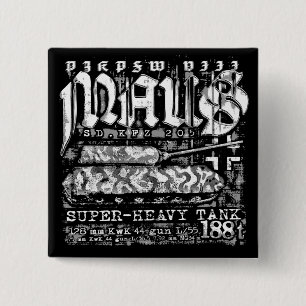 Panzer VIII Maus 15 Cm Square Badge