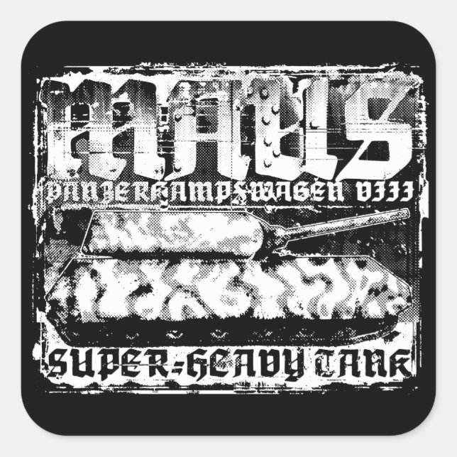 Panzer VIII Maus Square Stickers (Front)