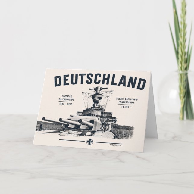 Panzerschiff Deutschland Greeting Card (Front)