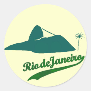 Pão de Açúcar Rio Brasil Classic Round Sticker
