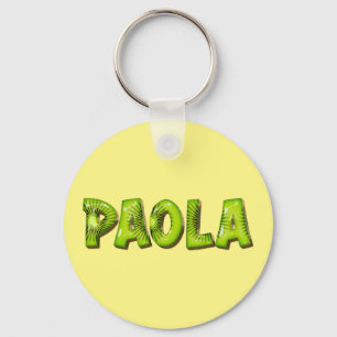 Paola Name Kiwi Design Schlüsselanhänger Key Ring
