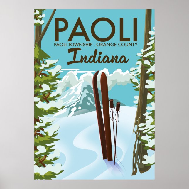 Paoli Orange County Indiana Ski poster (Front)