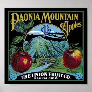 Paonia Moountain Apples Colorado Poster