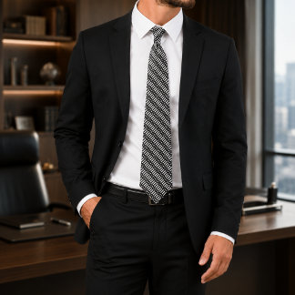 Pap | Black & White Chain Stripe Necktie