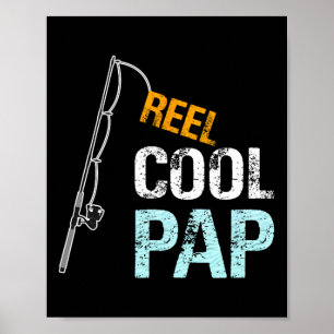 Pap Gift From Granddaughter Grandson Reel Cool Pap Poster