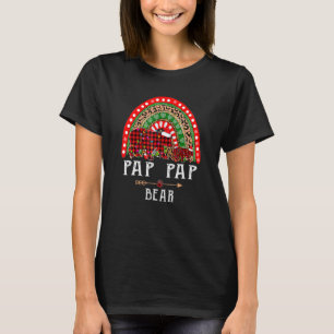 Pap Pap Bear Christmas Rainbow Leopard Family Chri T-Shirt