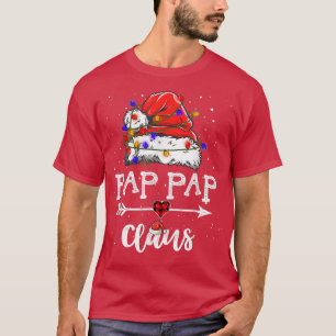 Pap Pap Claus Christmas Light Pajama Family Matchi T-Shirt